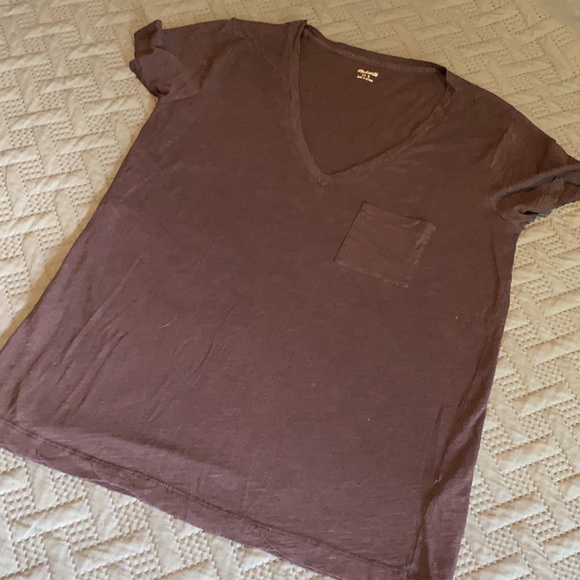 Madewell : Small Cotton Plum V Neck - Picture 4 of 7